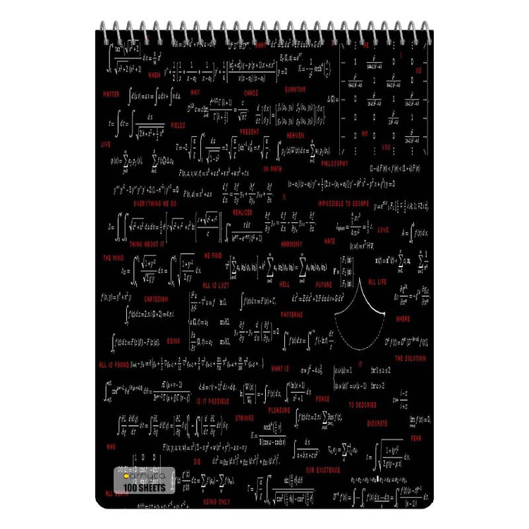 دفتر شطرنجی 100 برگ کارنیکا طرح ریاضیات Mathematics کد 99388