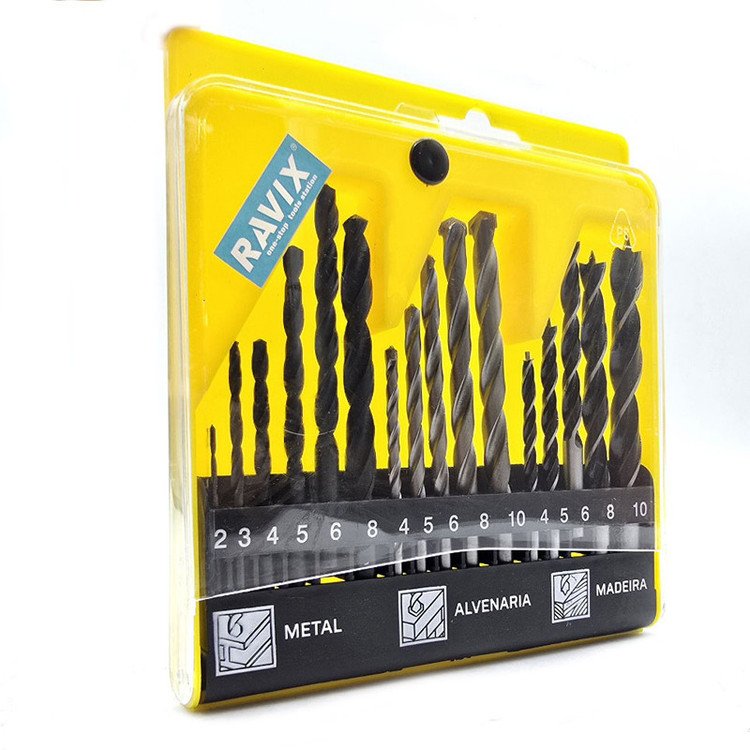 مته راویکس مخصوص چوب و آهن و دیوار مدل -16PCS-METAL-ALVENARIA-MADEIRA مجموعه 16 عددی