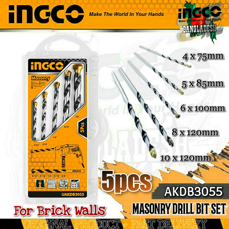 مته الماسه اینکو مدل AKDB3055 مجموعه 5 عددی