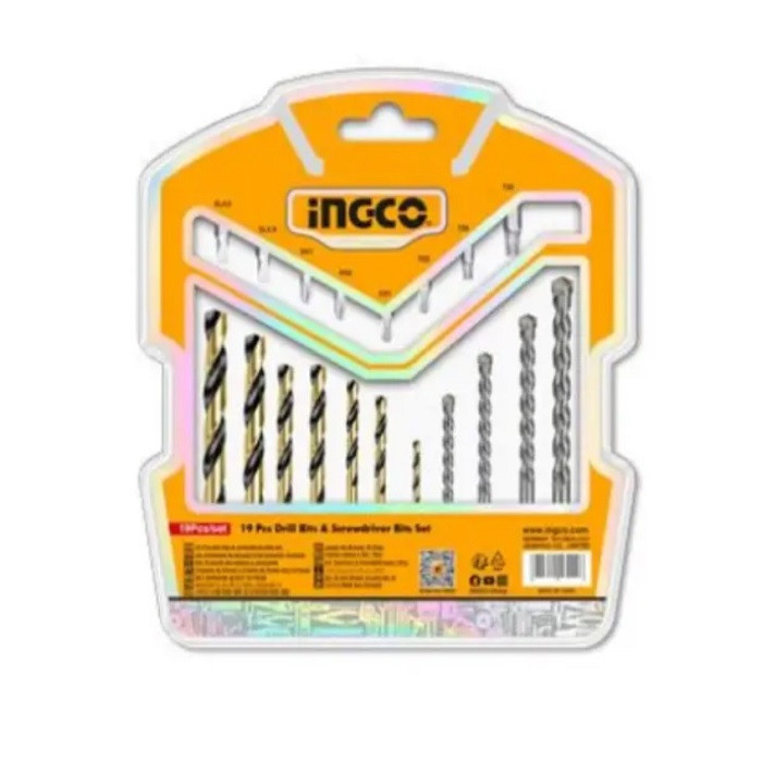 مته و سری پیچ گوشتی اینکو مدل AKSDB1901 مجموعه 19 عددی