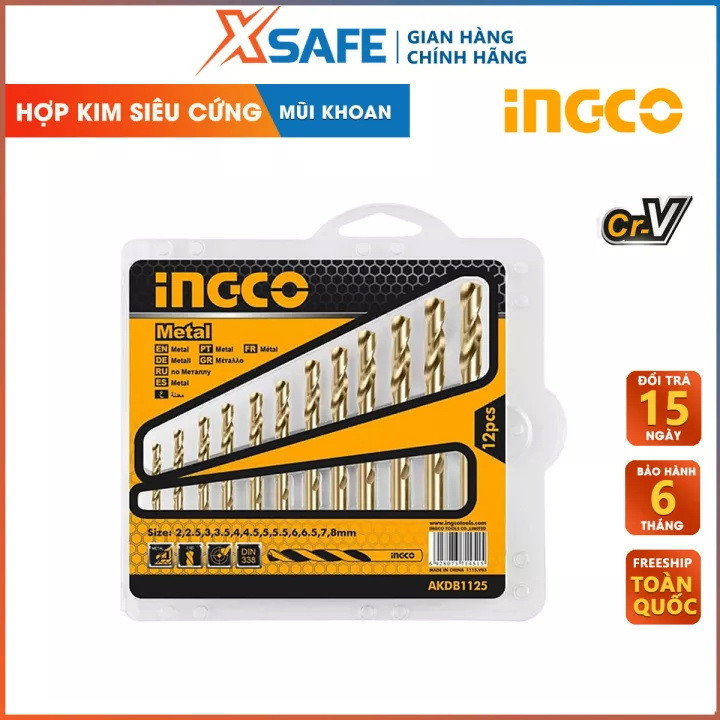 مته آهن اینکو مدل AKDB1125 مجموعه 12 عددی
