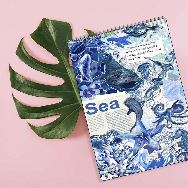 دفتر شطرنجی 100 برگ کارنیکا طرح وینتج اسکرپ بوک Vintage Scrapbook کد 80317