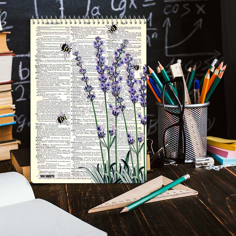 دفتر شطرنجی 100 برگ کارنیکا طرح روزنامه وینتج Vintage Newspaper کد 91290