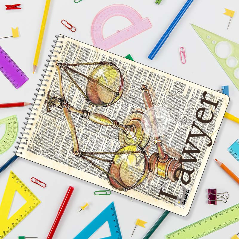 دفتر شطرنجی 100 برگ کارنیکا طرح روزنامه وینتج Vintage Newspaper کد 29691