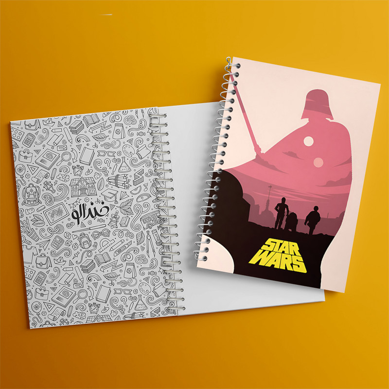 دفتر مشق 100 برگ خندالو طرح جنگ ستارگان (Star Wars) کد N3248