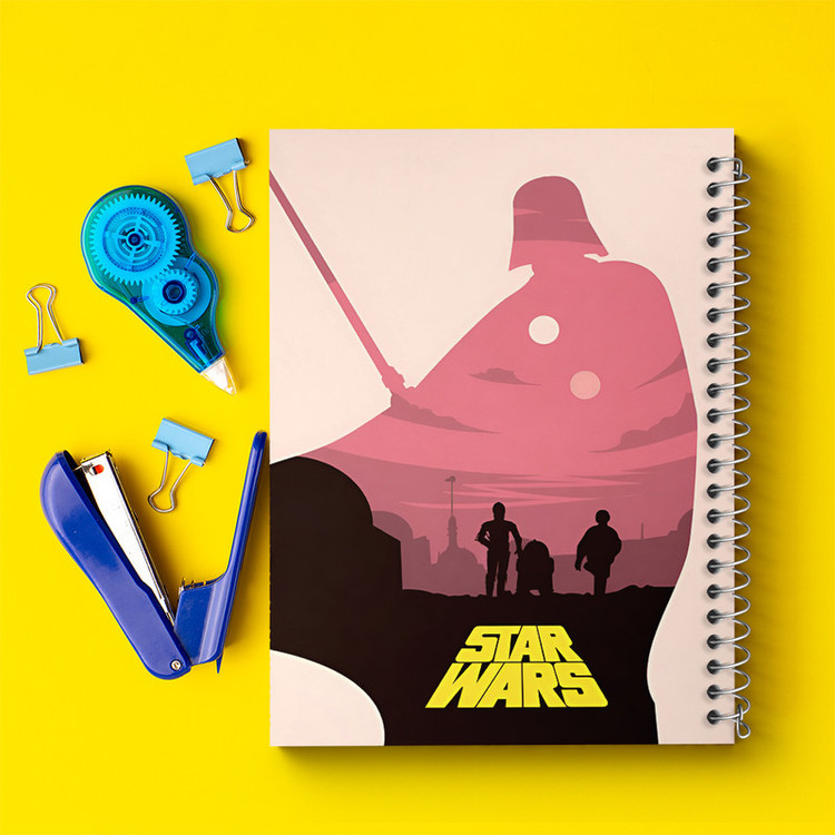 دفتر مشق 100 برگ خندالو طرح جنگ ستارگان (Star Wars) کد N3248