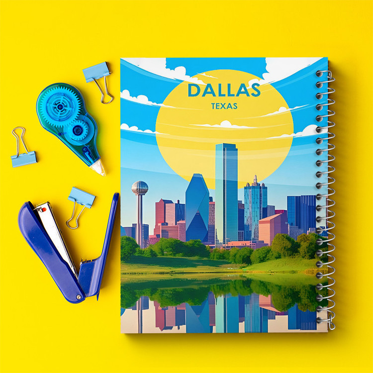 دفتر مشق 100 برگ خندالو طرح دالاس (Dallas) کد F6331