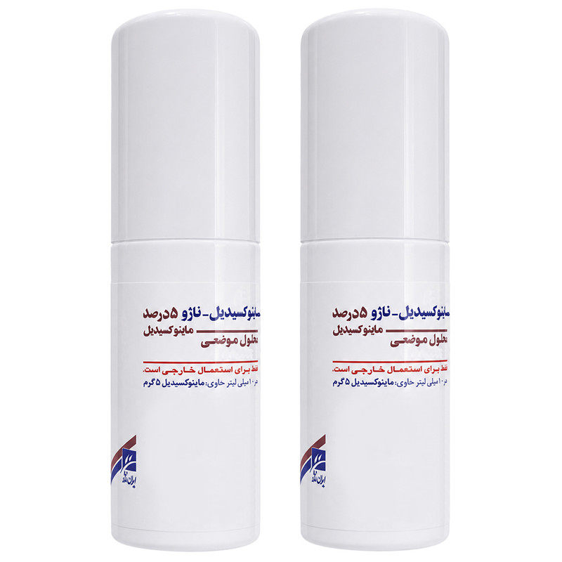 لوسیون تقویت کننده مو ناژو مدل ماینوکسیدیل 5 درصد مناسب برای انواع مو حجم 60 میلی لیتر بسته 2 عددی