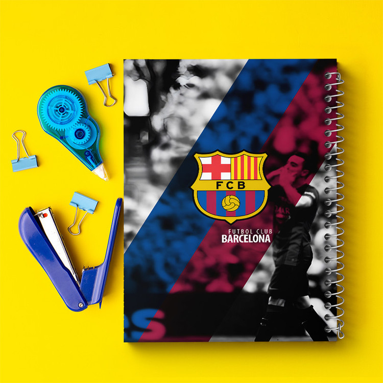 دفتر مشق 100 برگ خندالو طرح بارسلونا (Barcelona) کد F6903