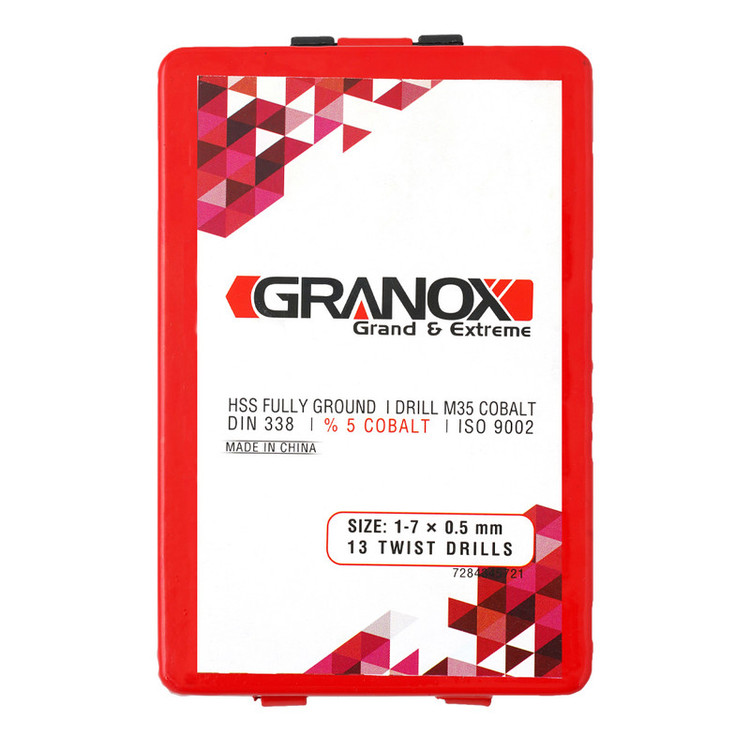 مته آهن کبالت دار گرانوکس مدل GRX-6243 مجموعه 13 عددی
