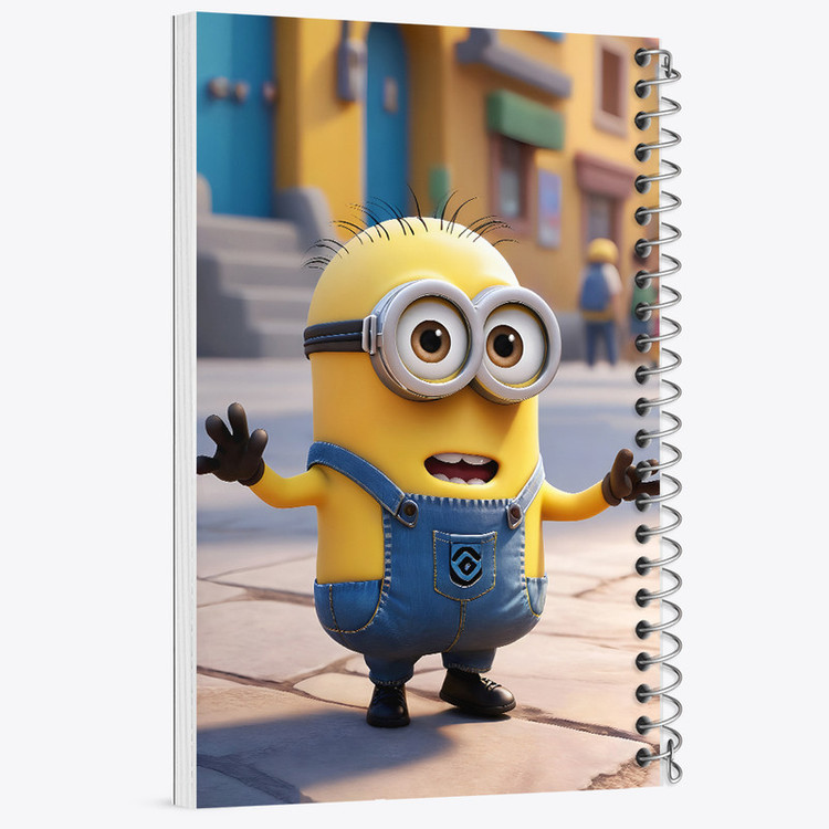 دفتر مشق 100 برگ خندالو طرح مینیون ها (Minions) کد F6096