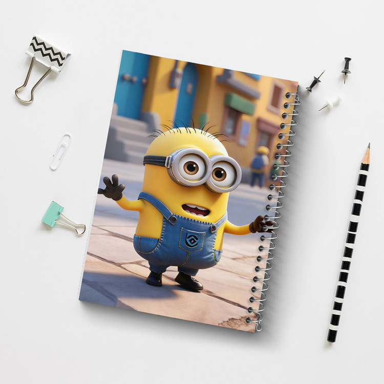 دفتر مشق 100 برگ خندالو طرح مینیون ها (Minions) کد F6096