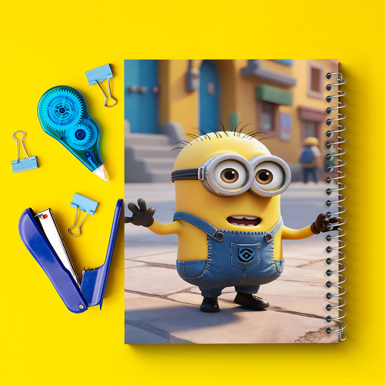 دفتر مشق 100 برگ خندالو طرح مینیون ها (Minions) کد F6096