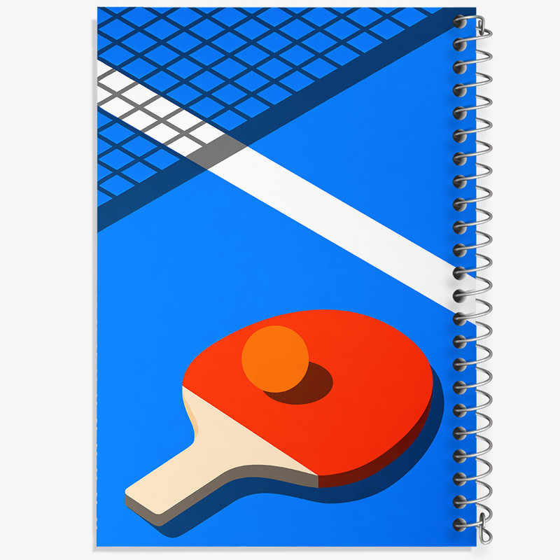 دفتر مشق 100 برگ خندالو طرح پینگ پنگ (ping pong) کد F12002