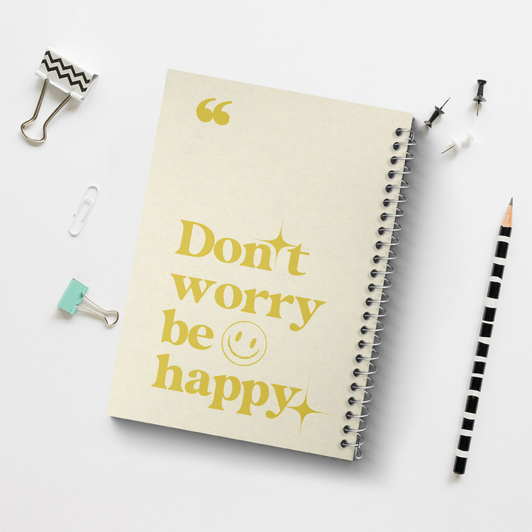 دفتر مشق 100 برگ خندالو طرح Don't Worry Be Happy کد N2345