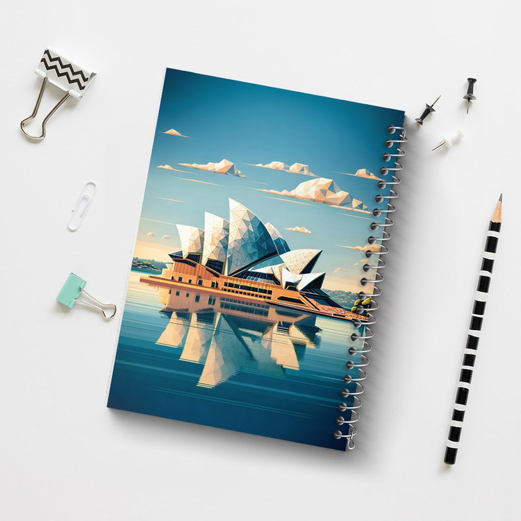 دفتر مشق 100 برگ خندالو طرح خانه اپرای سیدنی (Sydney Opera House) کد F6364