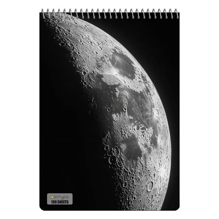 دفتر شطرنجی 100 برگ کارنیکا طرح ماه Moon کد 78011