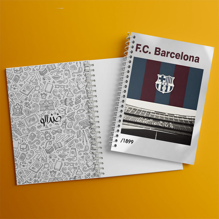 دفتر مشق 100 برگ خندالو طرح بارسلونا (Barcelona) کد F13870