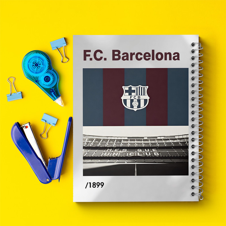 دفتر مشق 100 برگ خندالو طرح بارسلونا (Barcelona) کد F13870