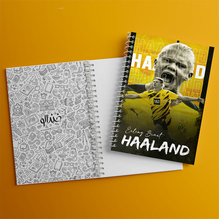 دفتر مشق 100 برگ خندالو طرح ارلینگ هالند (Erling Haaland) کد F13511