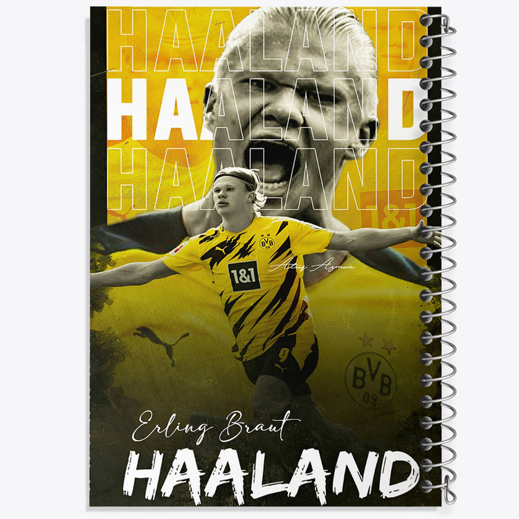 دفتر مشق 100 برگ خندالو طرح ارلینگ هالند (Erling Haaland) کد F13511