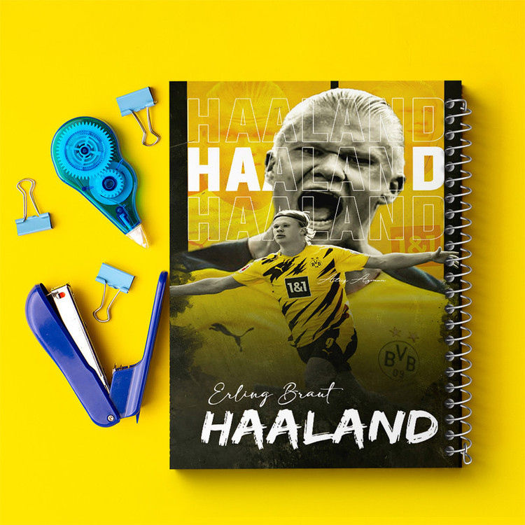دفتر مشق 100 برگ خندالو طرح ارلینگ هالند (Erling Haaland) کد F13511