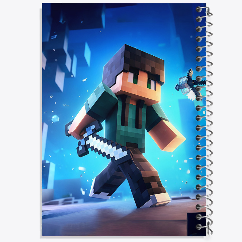 دفتر مشق 100 برگ خندالو طرح ماینکرافت (Minecraft) کد F3543