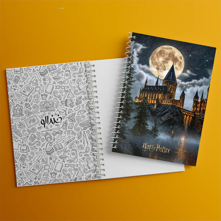 دفتر مشق 100 برگ خندالو طرح هاگوارتز هری پاتر (Harry Potter) کد F8825