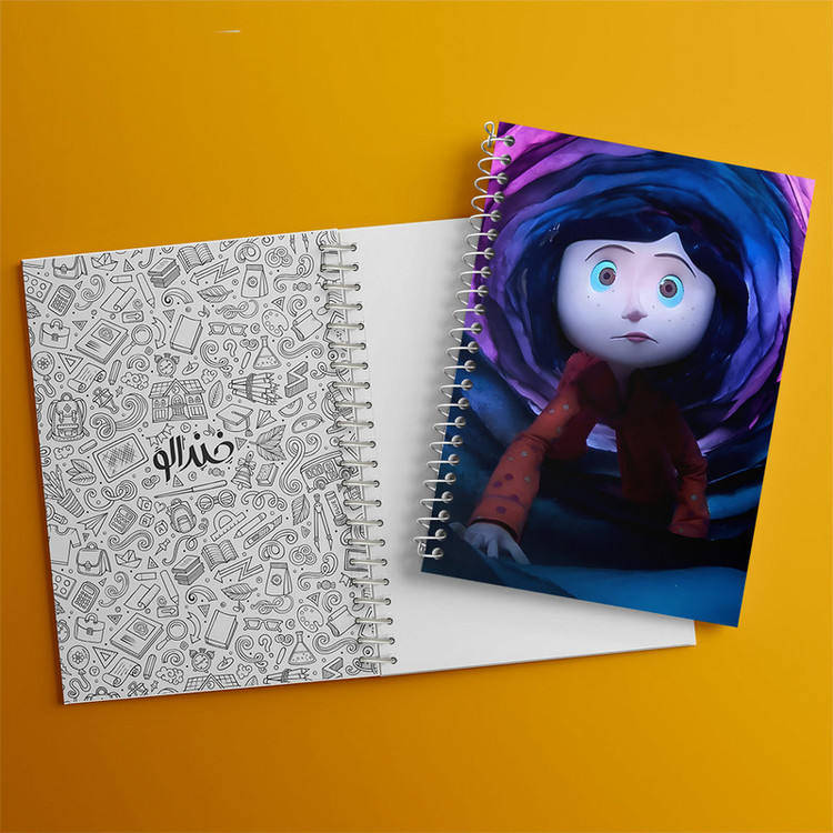 دفتر مشق 100 برگ خندالو طرح کورالین (Coraline) کد F9991