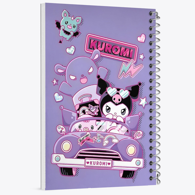 دفتر مشق 100 برگ خندالو طرح کرومی (Kuromi) کد N4197