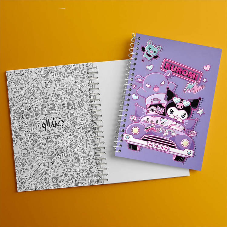 دفتر مشق 100 برگ خندالو طرح کرومی (Kuromi) کد N4197