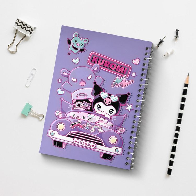 دفتر مشق 100 برگ خندالو طرح کرومی (Kuromi) کد N4197