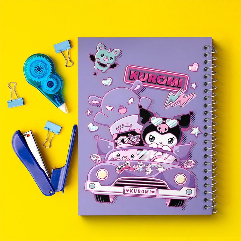 دفتر مشق 100 برگ خندالو طرح کرومی (Kuromi) کد N4197