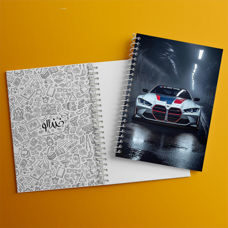دفتر مشق 100 برگ خندالو طرح بی ام دبلیو (BMW M4) کد N7514