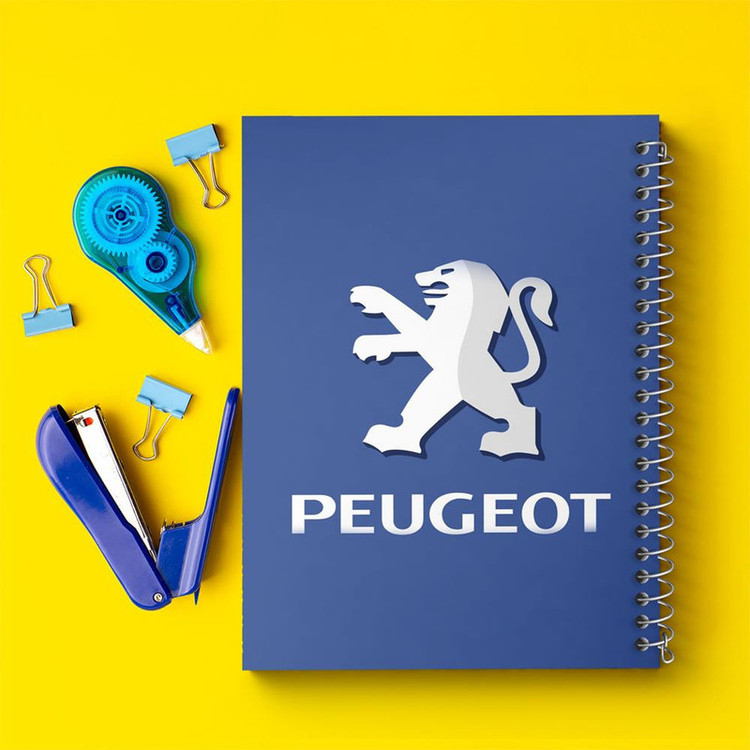 دفتر مشق 100 برگ خندالو طرح پژو Peugeot کد 23654