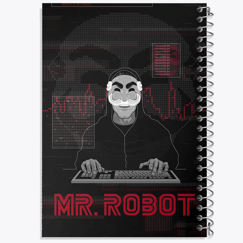 دفتر مشق 100 برگ خندالو طرح سریال آقای ربات Mr.Robot کد 10232