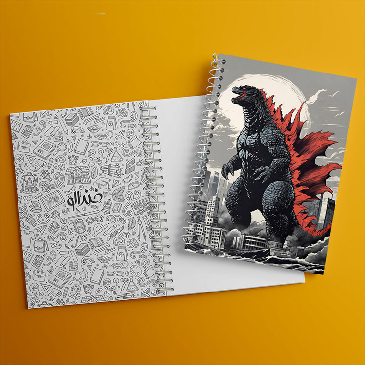 دفتر مشق 100 برگ خندالو طرح فیلم گودزیلا (Movie Godzilla) کد N8025