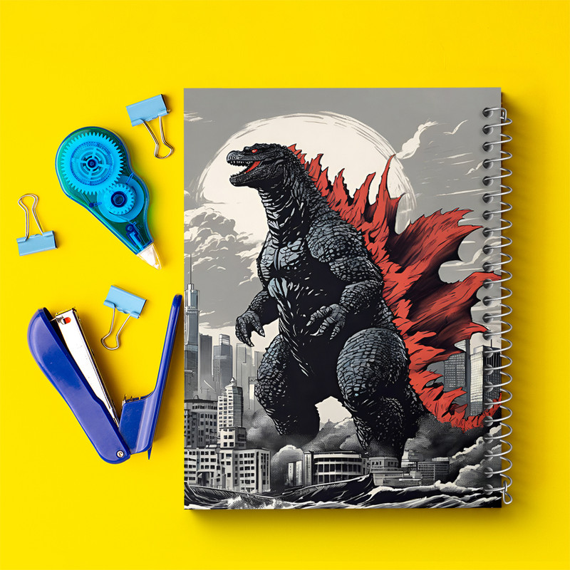 دفتر مشق 100 برگ خندالو طرح فیلم گودزیلا (Movie Godzilla) کد N8025