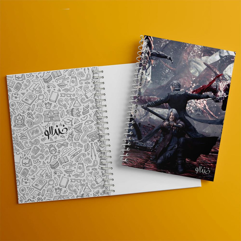 دفتر مشق 100 برگ خندالو طرح بازی دویل می کرای Devil May Cry کد 30208
