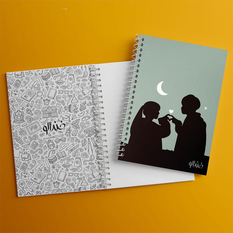 دفتر مشق 100 برگ خندالو طرح عاشقانه کد 27145