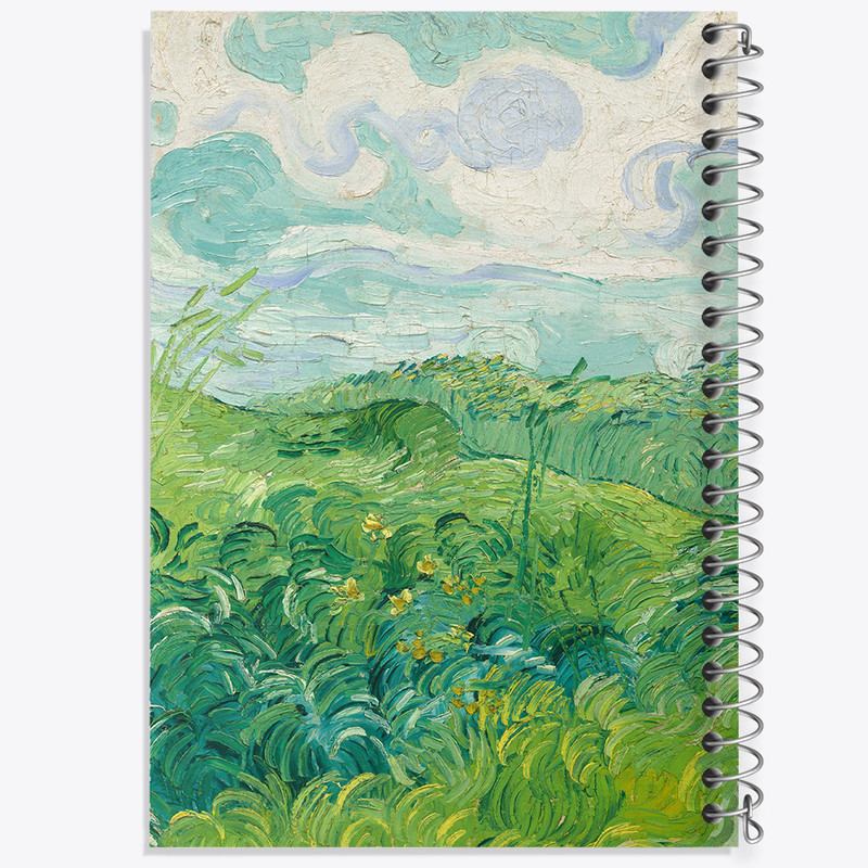 دفتر مشق 100 برگ خندالو طرح مزارع گندم سبز ونسان ونگوگ (Van Gogh) کد 36800