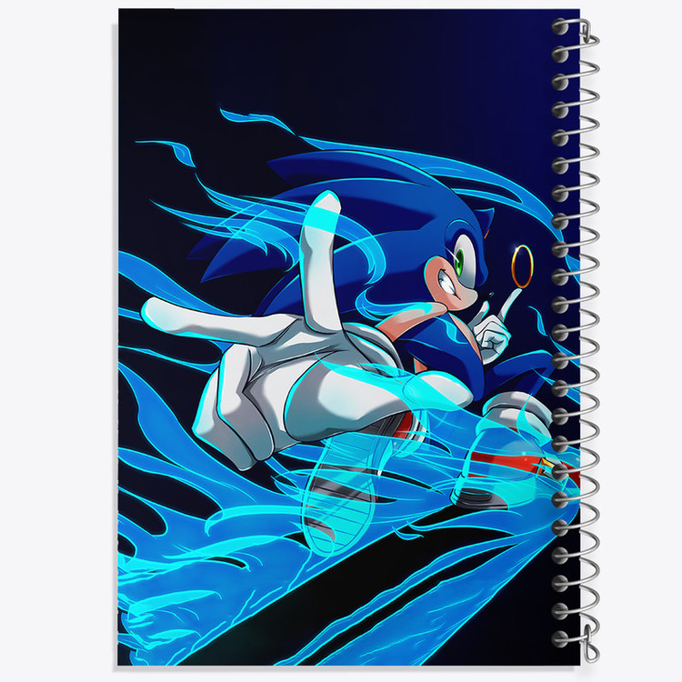 دفتر مشق 100 برگ خندالو طرح سونیک (Sonic) کد 37019