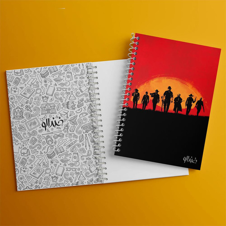 دفتر مشق 100 برگ خندالو طرح رد دد Red Dead کد 10291