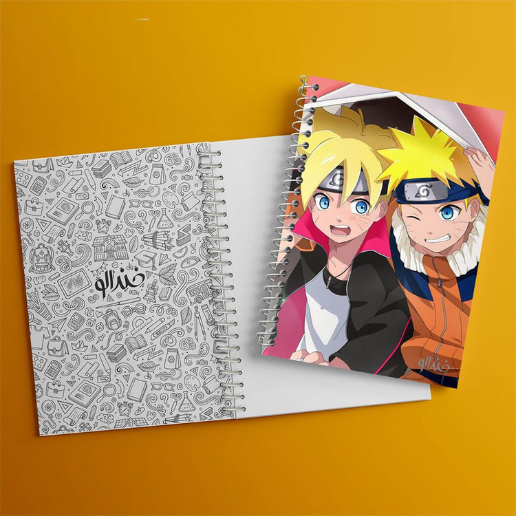 دفتر مشق 100 برگ خندالو طرح ناروتو و بوروتو انیمه ناروتو Naruto کد 11266