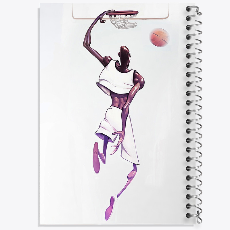 دفتر مشق 100 برگ خندالو طرح بسکتبال (Basketball) کد F1677