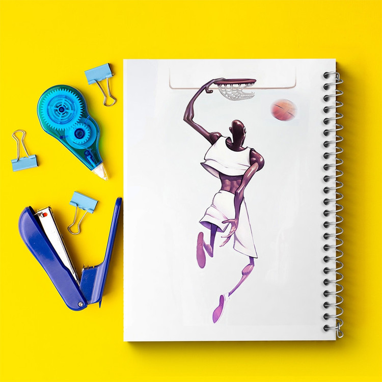 دفتر مشق 100 برگ خندالو طرح بسکتبال (Basketball) کد F1677