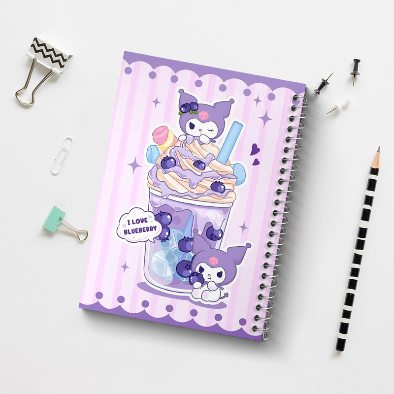 دفتر مشق 100 برگ خندالو طرح کرومی (Kuromi) کد N4203