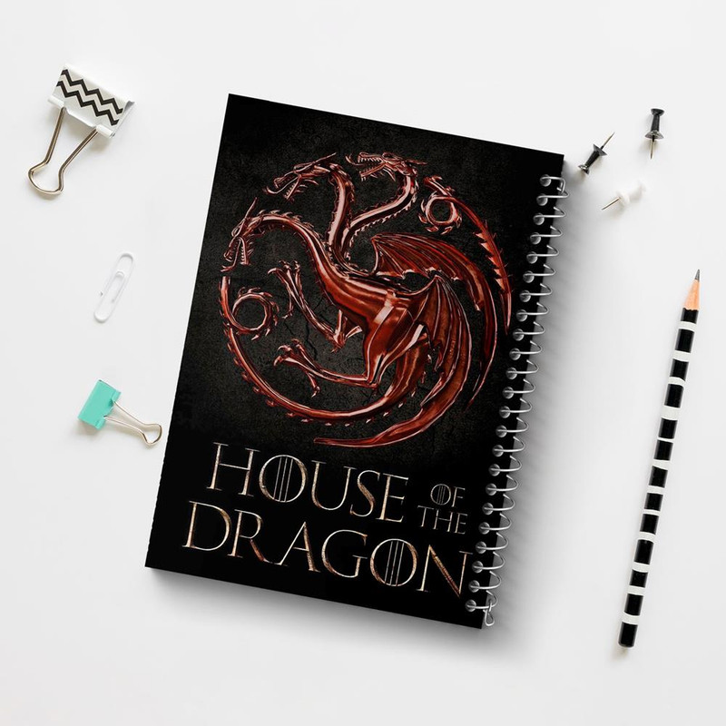 دفتر مشق 100 برگ خندالو طرح سریال خاندان اژدهایان House of dragon کد 28514