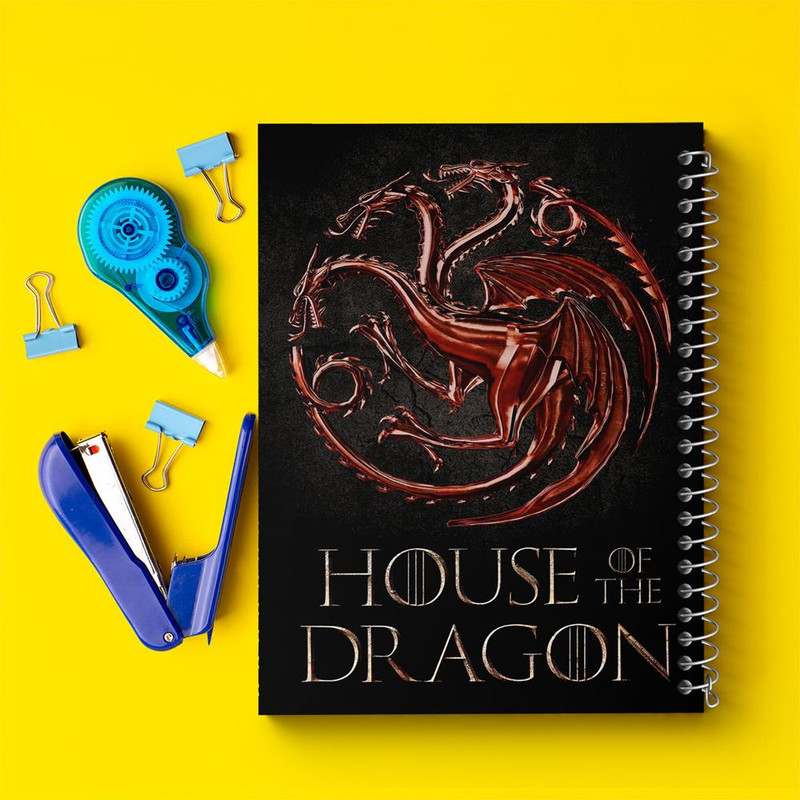 دفتر مشق 100 برگ خندالو طرح سریال خاندان اژدهایان House of dragon کد 28514