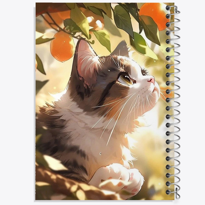 دفتر مشق 100 برگ خندالو طرح گربه (Cat) کد F974